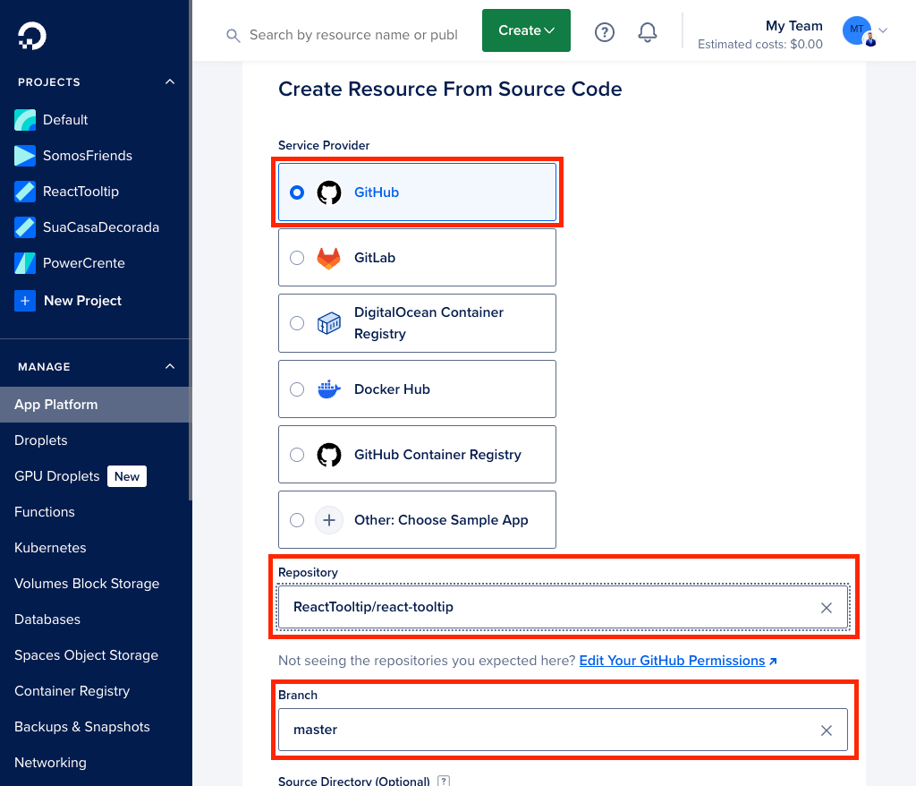 DigitalOcean App config pt.1